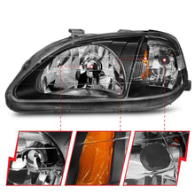 Load image into Gallery viewer, ANZO 1999-2000 Honda Civic Crystal Headlights Black - GTR Auto