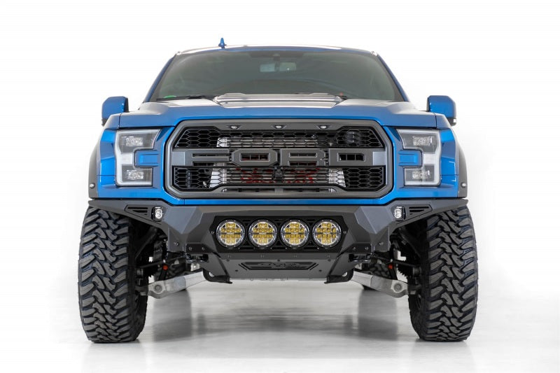 Addictive Desert Designs 17-20 Ford F-150 Raptor Bomber Front Bumper w/ 4 Rigid 360 6in Round Mounts - GTR Auto