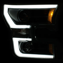 Load image into Gallery viewer, ANZO 2015-2017 Ford F-150 Projector Headlights w/ Plank Style Switchback Black w/ Amber - GTR Auto