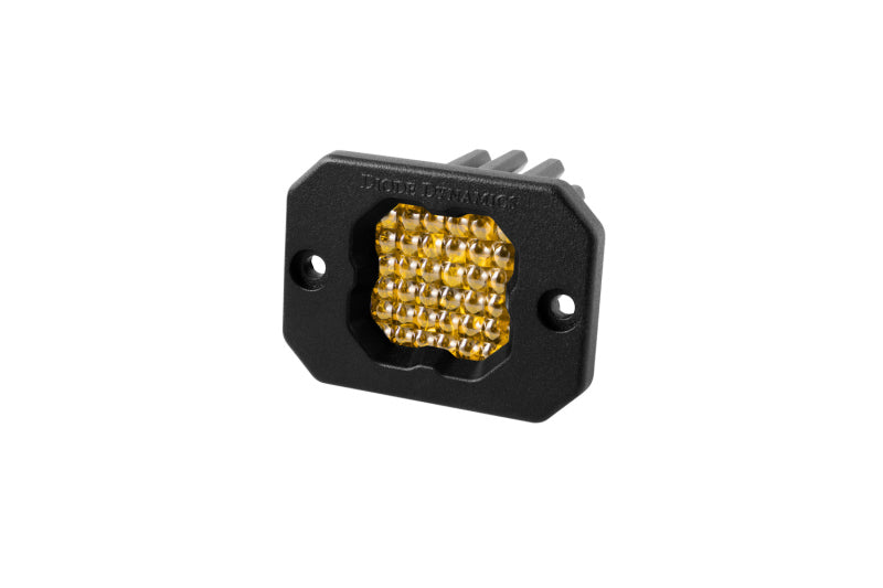 Diode Dynamics Stage Series C1 LED Pod Sport - Yellow Flood Flush ABL Each - GTR Auto
