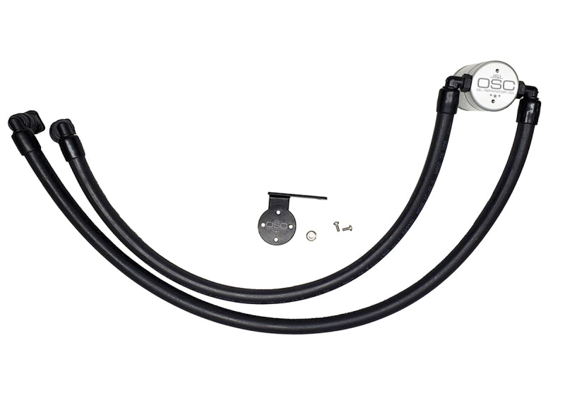 J&amp;L 17-22 Ford F-250 6.2L/7.3L Passenger Side Oil Separator 3.0 - Clear Anodized - GTR Auto
