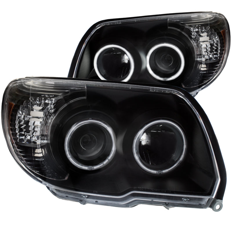 ANZO 2006-2009 Toyota 4Runner Projector Headlights w/ Halo Black - GTR Auto