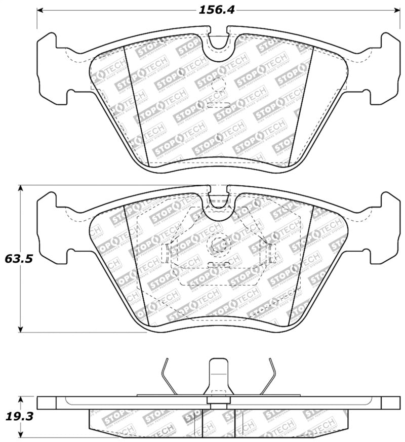 StopTech 95-99 BMW M3 / 01-07 M3 E46 / 89-93 M5 / 98-02 Z3 M series / 93-95 530 Front Brake Pads - GTR Auto