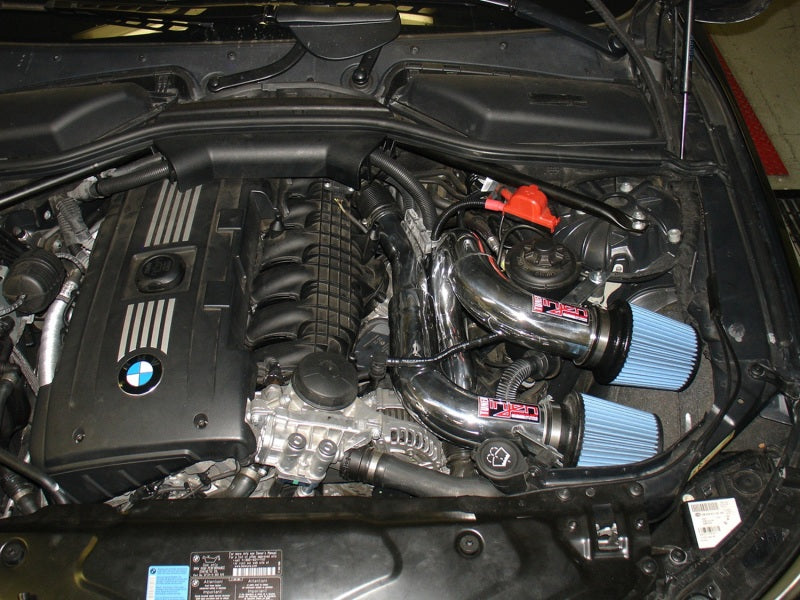 Injen 08-09 535i E60 3.0L L6 Twin intake & AMSOIL Filters Wrinkle Black Short Ram Intake - GTR Auto