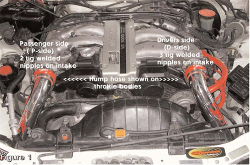 Injen 90-96 Nissan 300Z V6 3.0L Black IS Short Ram Cold Air Intake Pipes (Pipes Only) - GTR Auto