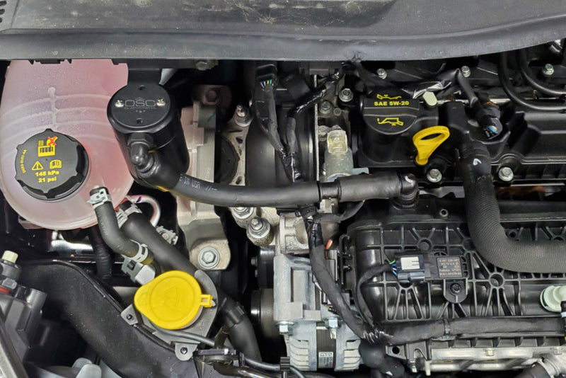 J&L 16-19 Ford Escape 1.5L EcoBoost Passenger Side Oil Separator 3.0 - Black Anodized - GTR Auto