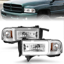 Load image into Gallery viewer, ANZO 94-02 Dodge RAM Crystal Headlight - w/ Light Bar Chrome Housing - GTR Auto