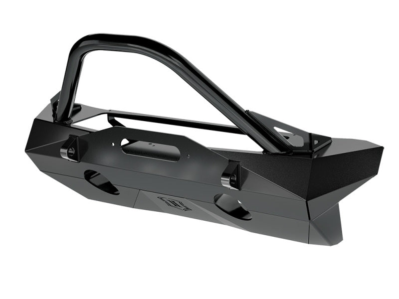 ICON 2018+ Jeep Wrangler JL / 2020+ Jeep Gladiator JT Pro Recessed Impact Front Bumper w/Bar & Tabs - GTR Auto