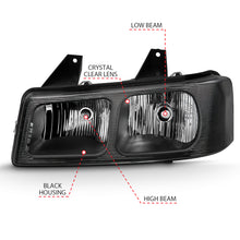 Load image into Gallery viewer, ANZO 2003-2017 Chevy Express Crystal Headlight Black - GTR Auto