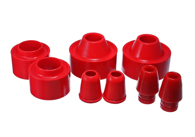 Energy Suspension 07-17 Jeep Wrangler (JK) Red Front & Rear Coil Spring Spacer 1-3/4in Lift Set - GTR Auto