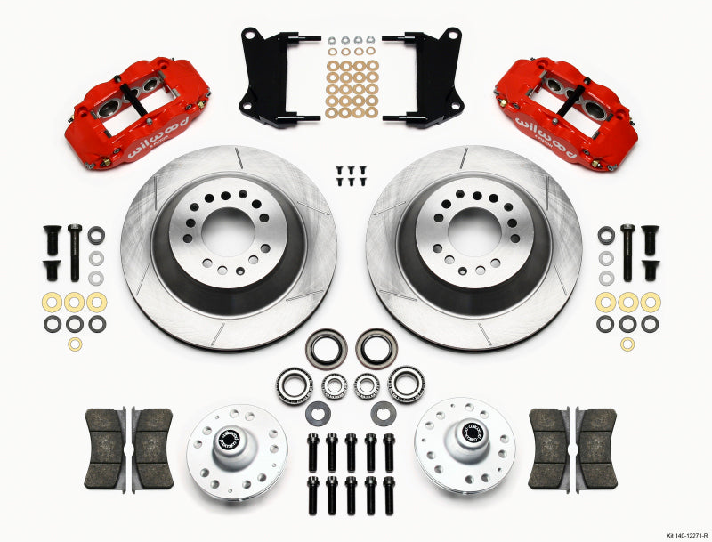 Wilwood Narrow Superlite 6R Front Hub & 1PC Rtr Kit 12.88in-Red 67-69 Camaro 64-72 Nova Chevelle - GTR Auto