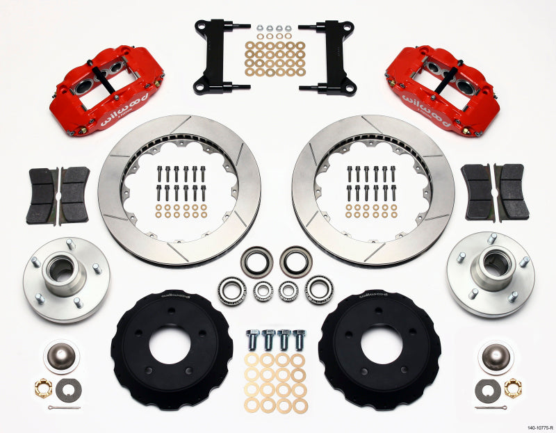 Wilwood Narrow Superlite 6R Front Hub Kit 13.06in Red Chevy C-10 60-87 CPP Drop Spindle - GTR Auto