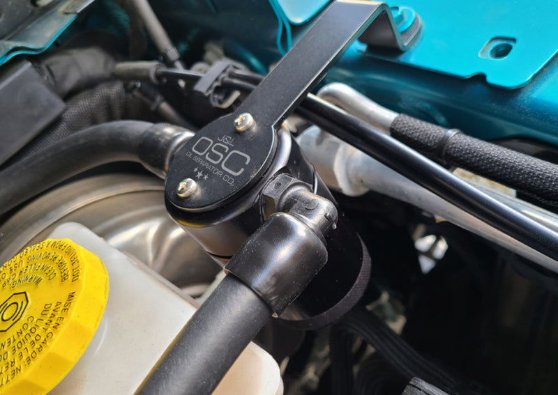 J&amp;L 20-25 Jeep Wrangler 2.0L Driver Side Oil Separator 3.0 - Black Anodized - GTR Auto