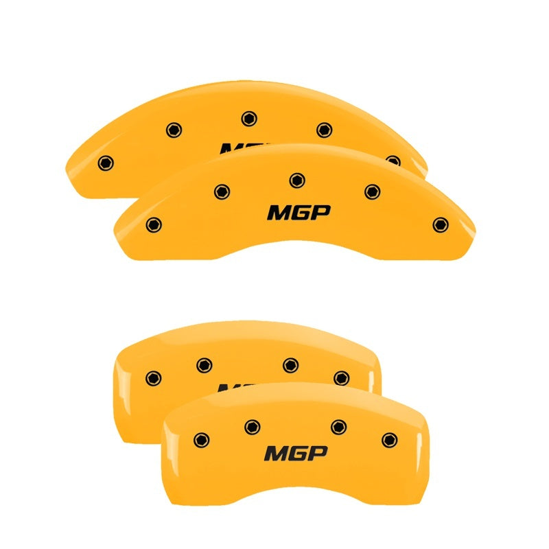 MGP Rear set 2 Caliper Covers Engraved Rear MGP Yellow finish black ch 25049RMGPYL