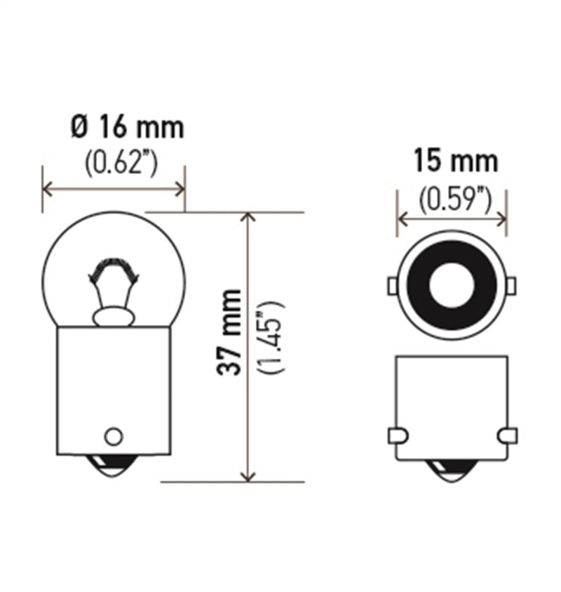 Hella Bulb 57 12V 3W BA9s G4.5 - GTR Auto