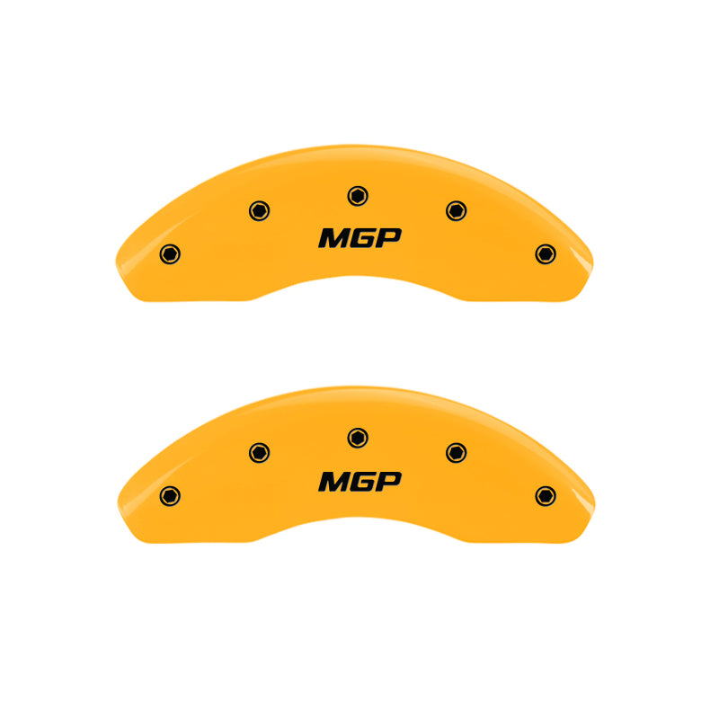 MGP 4 Caliper Covers Engraved Front & Rear MGP Yellow Finish Black Char 2007 Chrysler Crossfire - GTR Auto