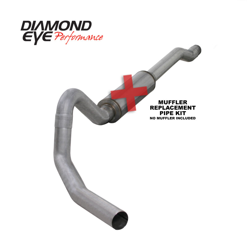 Diamond Eye KIT 4in Catback MFLR RPLCMENT PIPE Single AL: 03-06 FORD 6.0L EXCURSION - GTR Auto