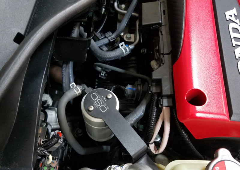J&L 17-21 Honda Civic Type R Passenger Side Oil Separator 3.0 - Clear Anodized - GTR Auto