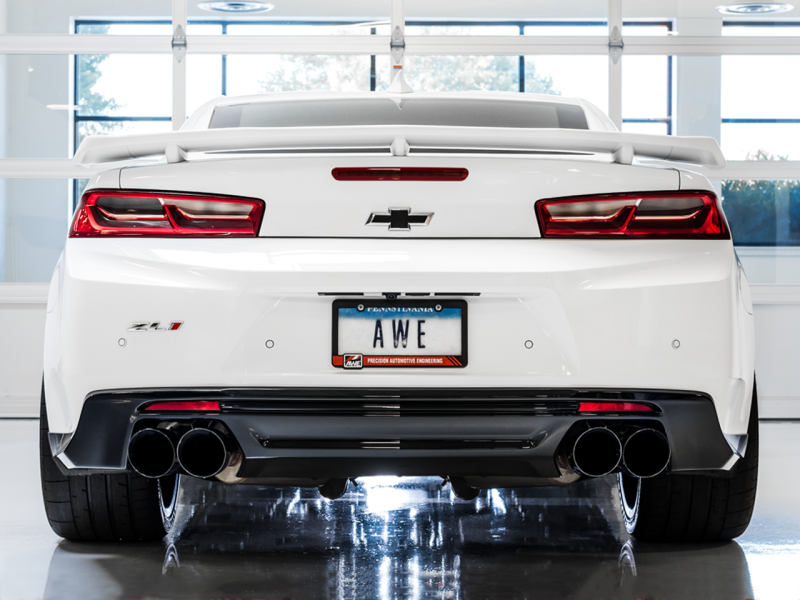 AWE Tuning 16-24 Chevy Camaro SS Non-Res Cat-Back Exhaust -Touring Edition (Quad Diamond Black Tips) 3020-43076