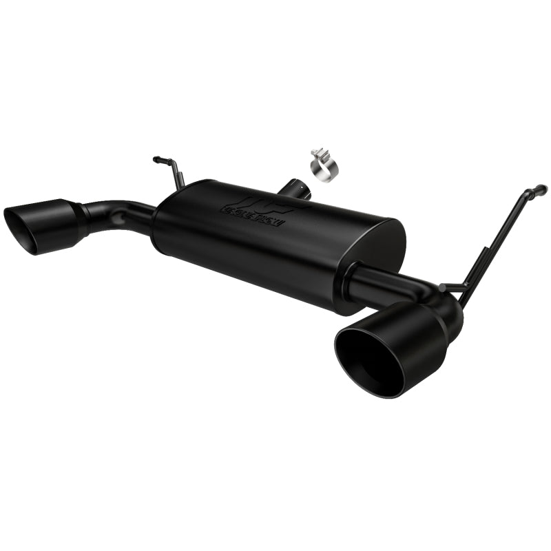 MagnaFlow 07-17 Jeep Wrangler JK 3.8/3.6L Dual Split Rear Exit Black Axle-Back Exhaust - GTR Auto