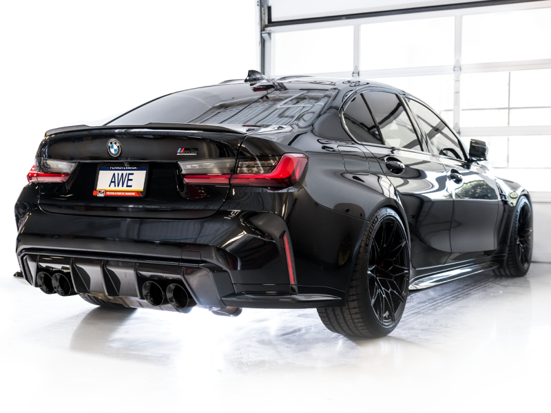 AWE SwitchPath Catback Exhaust for BMW G8X M3/M4 - Diamond Black Tips - GTR Auto