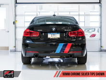 Load image into Gallery viewer, AWE Tuning BMW F3X 340i Touring Edition Axle-Back Exhaust - Chrome Silver Tips (90mm) - GTR Auto