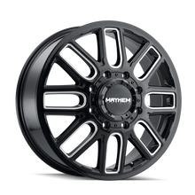 Load image into Gallery viewer, Mayhem 8107D Cogent Dually 22x8.25 / 8x200 BP / 115mm Offset / 142mm Hub Black w/Milled Spokes Wheel - GTR Auto