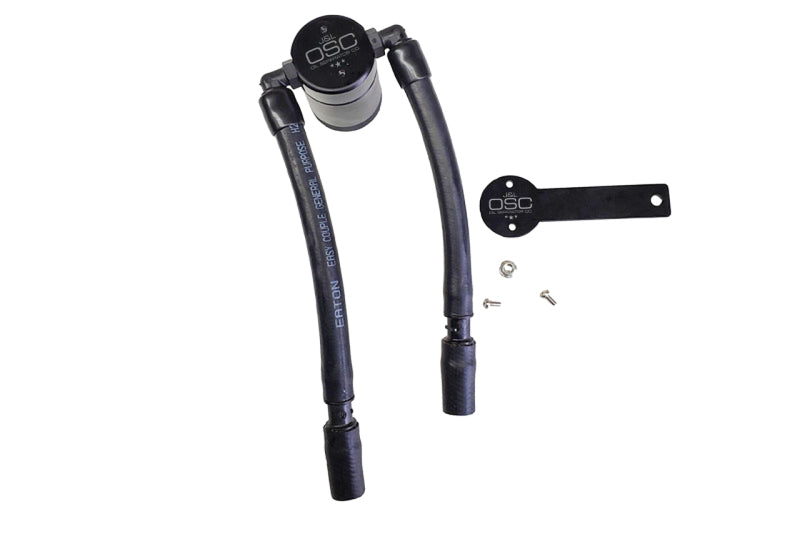J&L 13-19 Ford Fusion 1.5L EcoBoost Oil Separator 3.0 Passenger Side - Black Anodized - GTR Auto