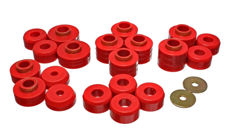 Energy Suspension 83-88 Ford Explorer/Bronco II 2WD / 84-90 Explorer/Bronco II 4WD Red Body Mount Se - GTR Auto