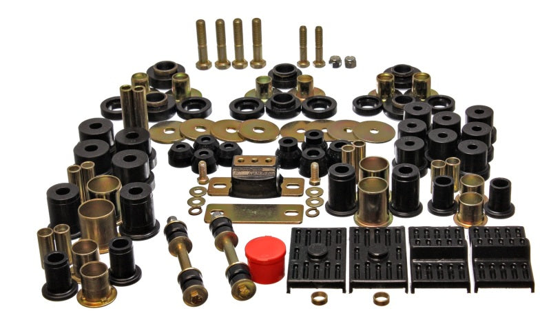 Energy Suspension 67-69 Chevrolet Camaro (w/multi leaf springs) Black Hyper-flex Master Bushing Set - GTR Auto