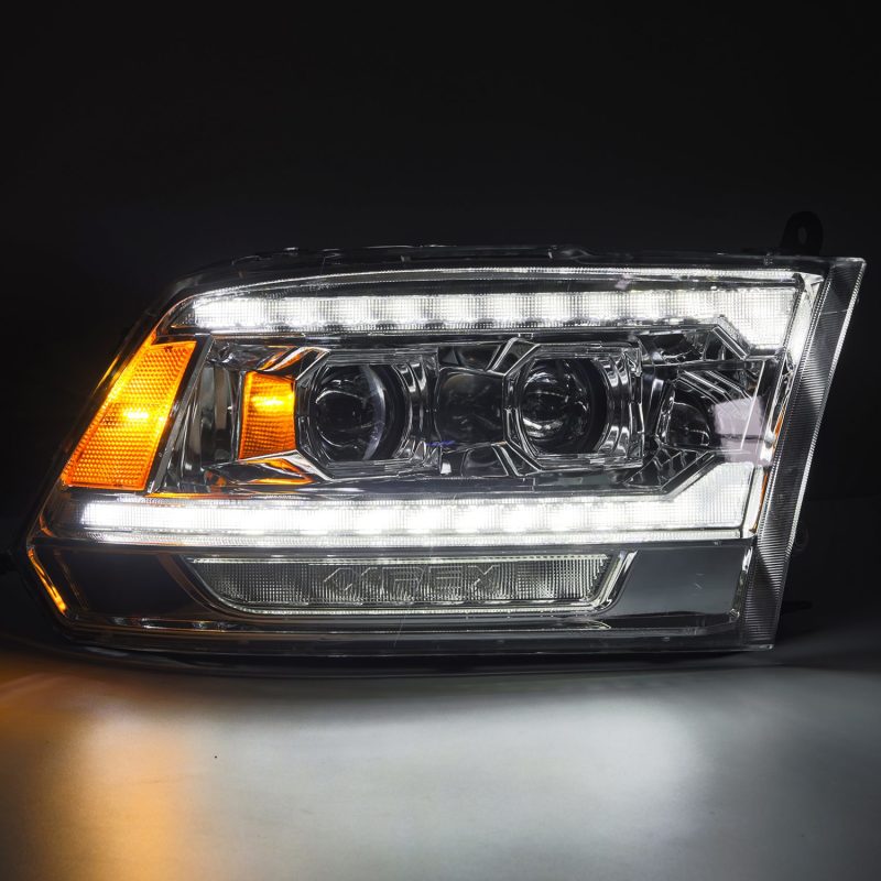 AlphaRex 09-18 Ram 1500 PRO-Series Proj Headlights Chrome w/ Sequential Signal and Top/Middle DRL - GTR Auto