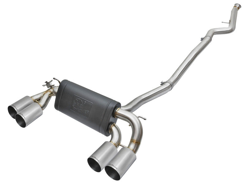 aFe 16-18 BMW M2 L6-3.0L MACH Force-Xp 3in to 2.5in 304 SS Cat-Back Exhaust System-Quad Polish Tips - GTR Auto