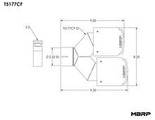 Load image into Gallery viewer, MBRP Universal Carbon Fiber Dual Tip 4in OD/2.5in Inlet PT5177CF