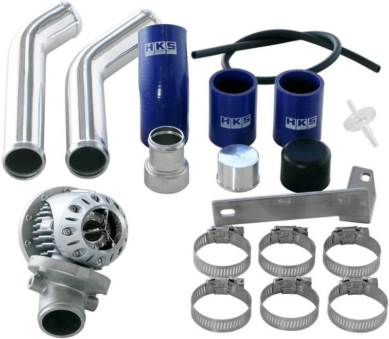 HKS 08+ Evo 10 SSQV4 BOV Kit Includes 2 Polished Aluminum Pipes - GTR Auto
