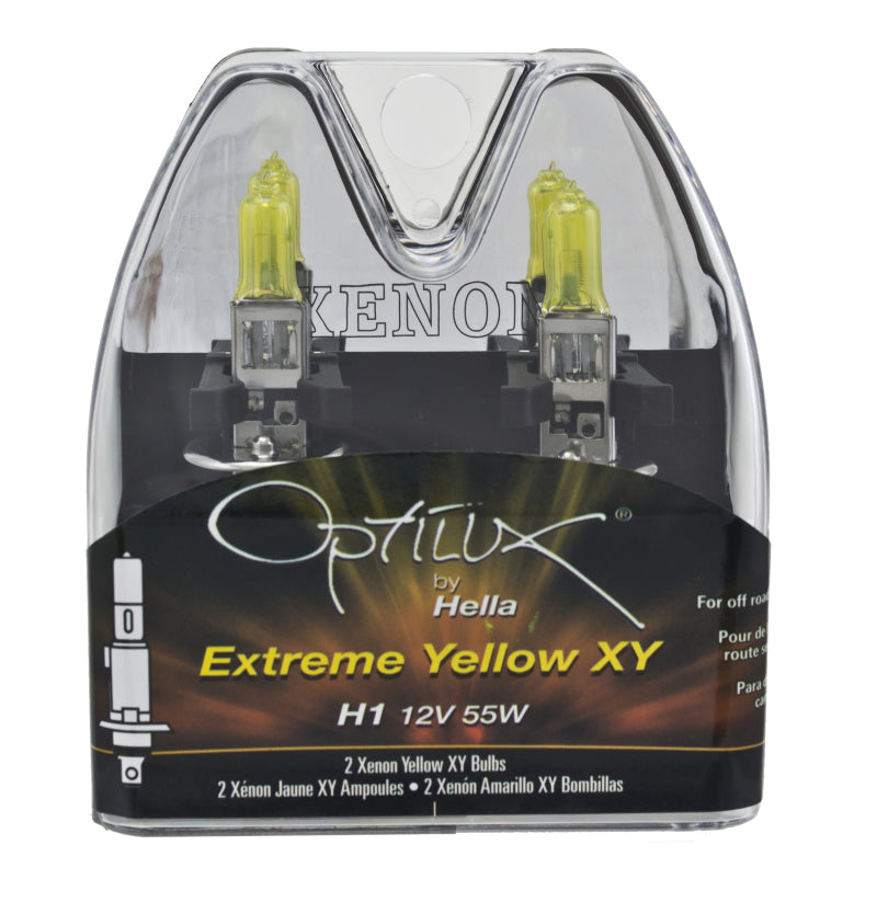 Hella Optilux H1 12V/55W XY Yellow Bulb - GTR Auto