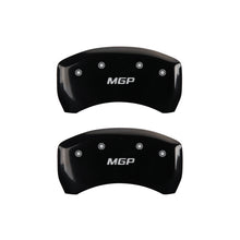 Load image into Gallery viewer, MGP 4 Caliper Covers Engraved Front &amp; Rear MGP Black finish silver ch - GTR Auto