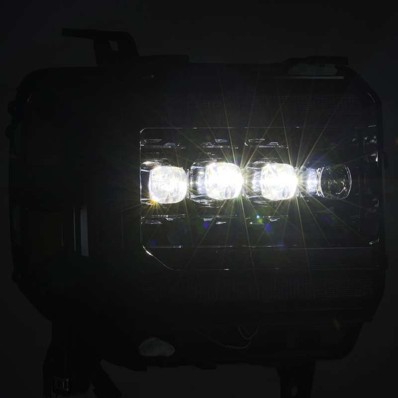 AlphaRex 14-18 GMC Sierra NOVA LED Proj Headlights Plnk Style Alpha Blk w/Activ Light/Seq Signal/DRL - GTR Auto