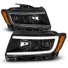 Load image into Gallery viewer, ANZO 11-13 Jeep Grand Cherokee (Factory Halogen Only) Projector Headlights w/Light Bar Swtchbk Black - GTR Auto