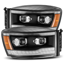 Load image into Gallery viewer, AlphaRex 06-08 Dodge Ram 1500HD LUXX LED Projector Headlights Plank Style Black w/Seq Signal/DRL - GTR Auto