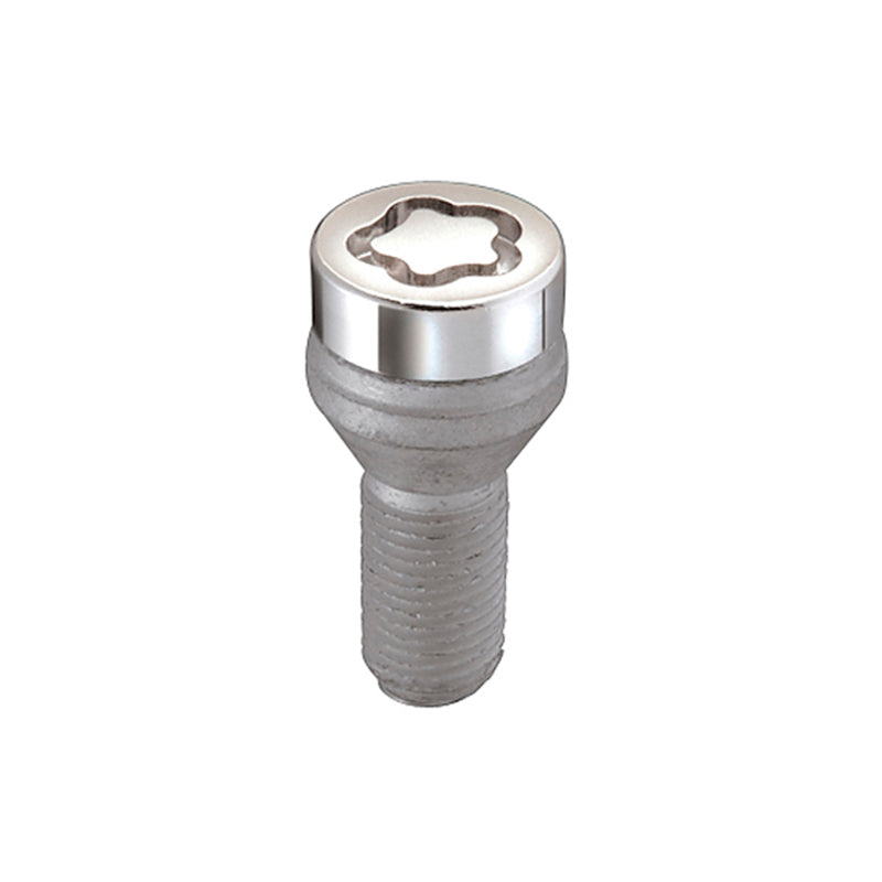 McGard Wheel Lock Bolt Set - 4pk. (Cone Seat) M12X1.25 / 19mm Hex / 25.6mm Shank Length - Chrome - GTR Auto