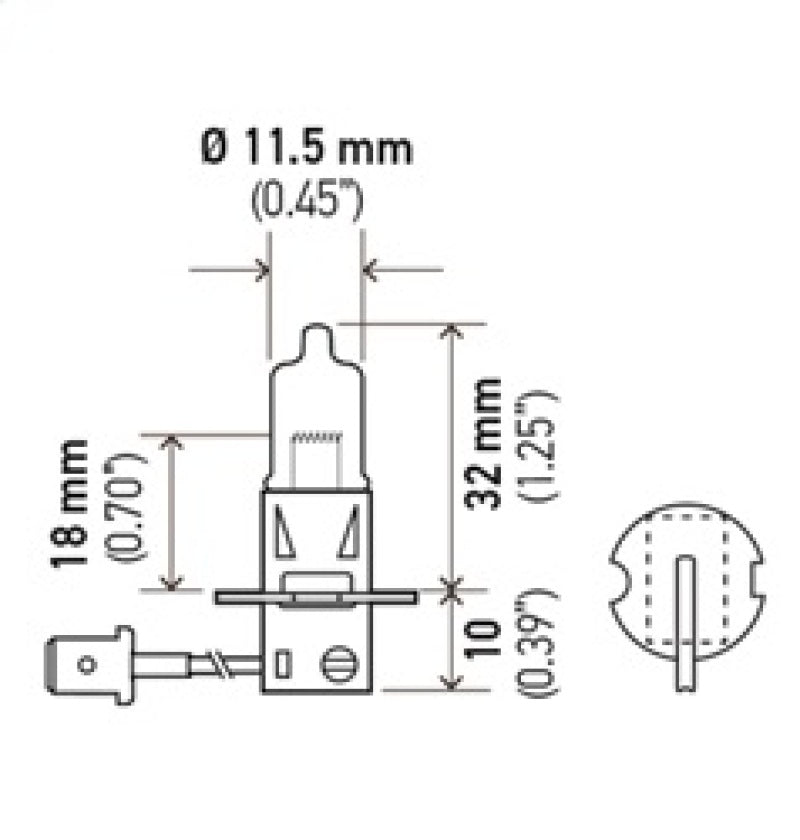 Hella H3 Halogen Bulb (Must Order Qty 10) - GTR Auto