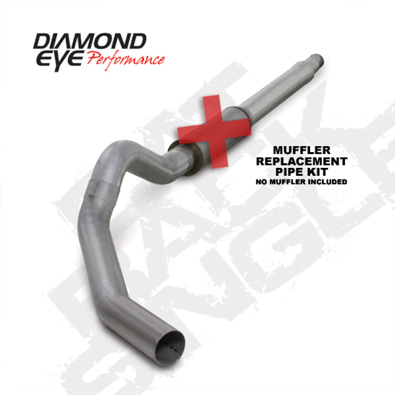 Diamond Eye KIT 5in Catback MFLR RPLCMENT PIPE Single AL: 03-07 FORD 6.0L F250/F350 - GTR Auto