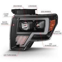 Load image into Gallery viewer, ANZO 2009-2014 Ford F-150 Projector Light Bar G4 H.L. Black Amber - GTR Auto