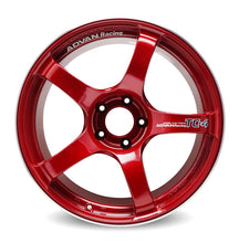 Load image into Gallery viewer, Advan TC4 18x8 +47 5x100 Racing Candy Red and Ring Wheel