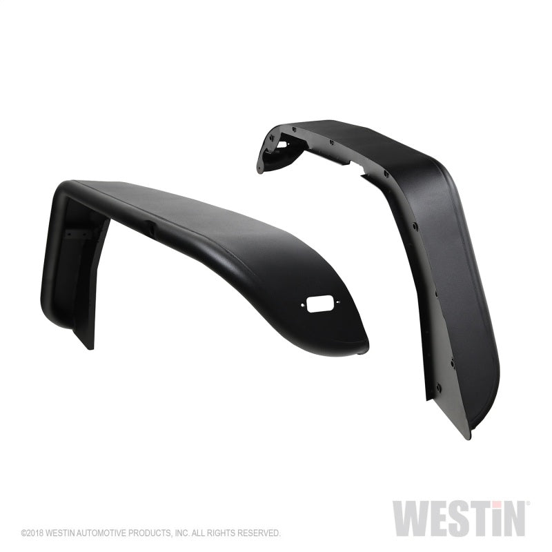 Westin 18-20 Jeep Wrangler JL / 20 Gladiator Tube Fenders - Front - Textured Black - GTR Auto