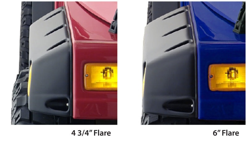 Bushwacker 97-06 Jeep TJ Pocket Style Flares 4pc - Black - GTR Auto