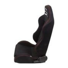 Load image into Gallery viewer, NRG Sport Seats (Pair) Type-R Cloth w/NRG Logo - Black w/Red Stitch
