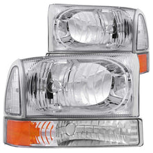 Load image into Gallery viewer, ANZO 2000-2004 Ford Excursion Crystal Headlights Chrome w/ Corner Lights 2pc - GTR Auto