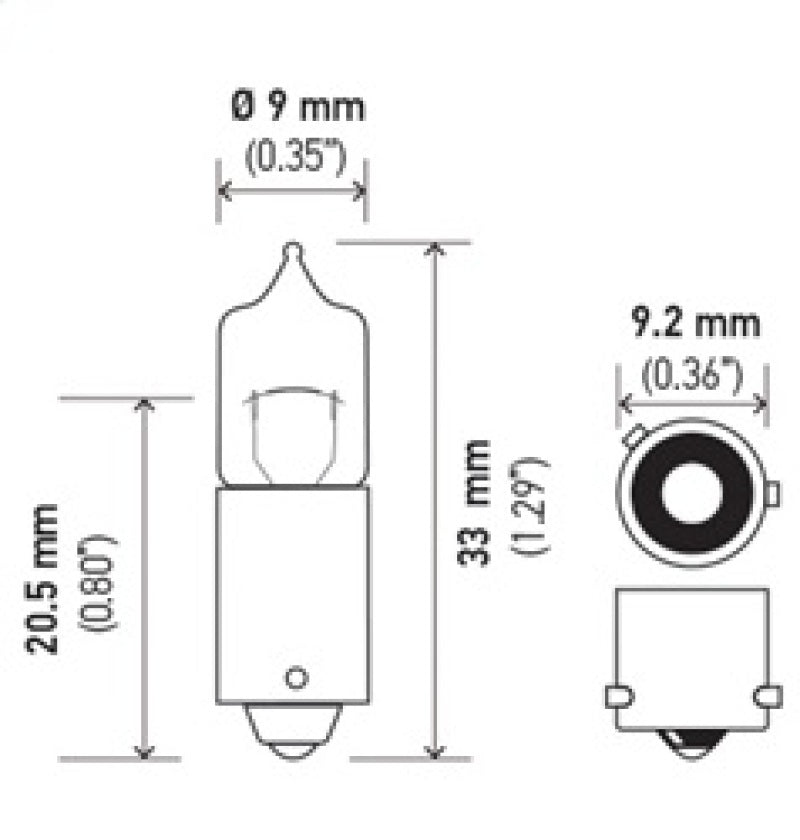 Hella Bulb H6W 12V 6W BAX9s T2.75 - GTR Auto