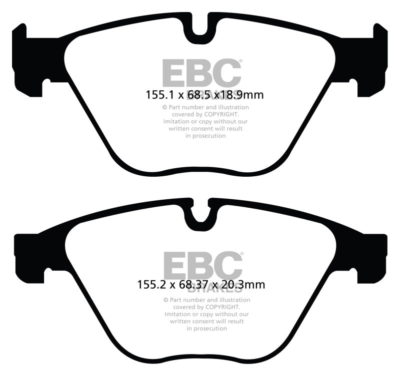 EBC 10+ BMW 535i 3.0 Turbo (F10) Redstuff Front Brake Pads - GTR Auto